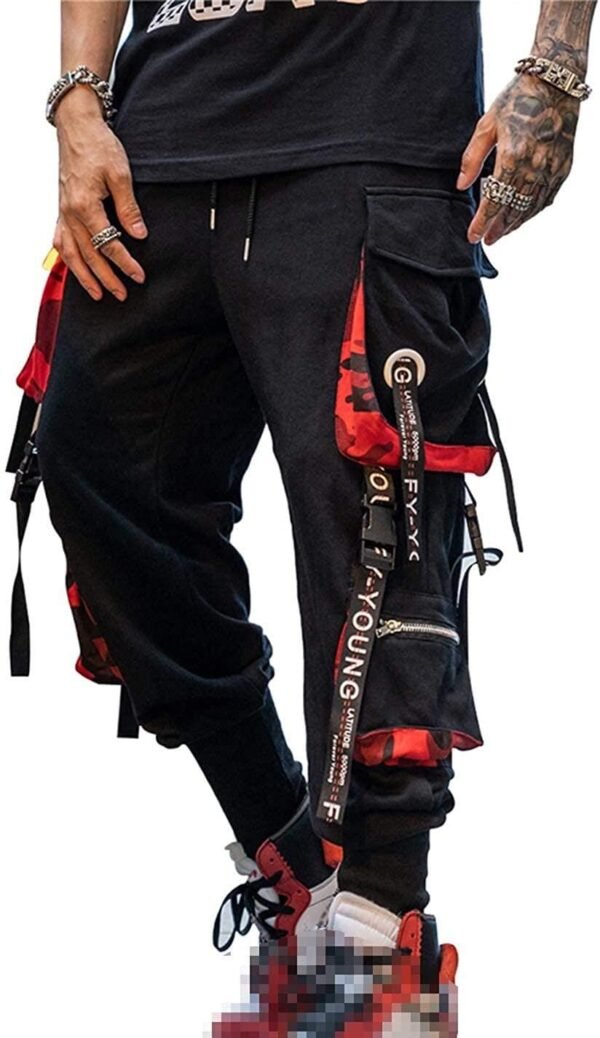 Hello MrLin Men's Techwear Cargo Jogger Pants