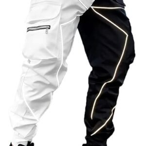 Men’s Techwear Cargo Joggers with Reflective Pockets