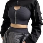 Shiny Reflective Crop Top for Rave & Dance Parties