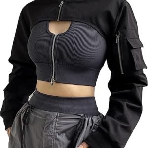 Shiny Reflective Crop Top for Rave & Dance Parties